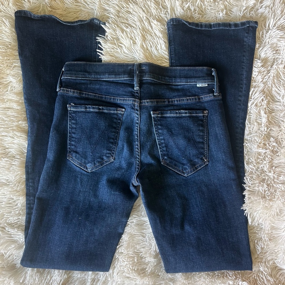 MOTHER Dark Blue Straight Leg Jeans